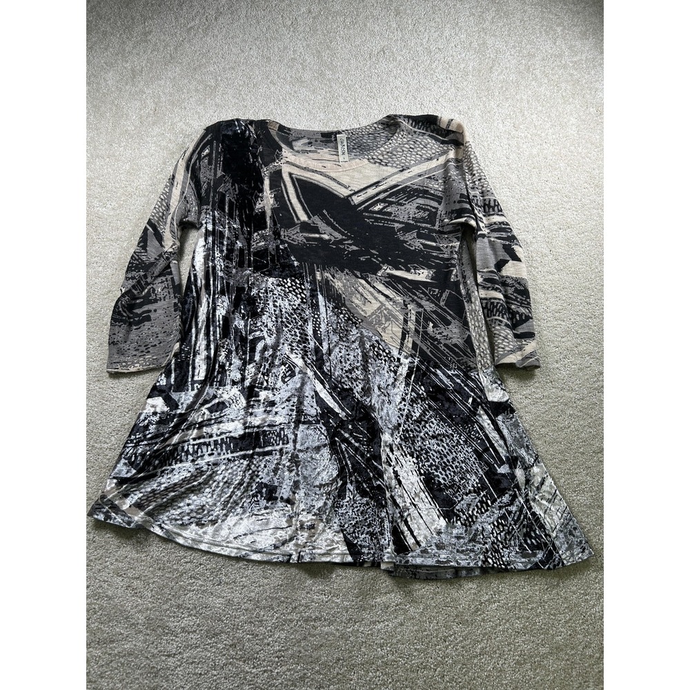 Cubism Top‎ Womens S Abstract Long Sleeve Tunic Los Angeles Art To Wear Artsy